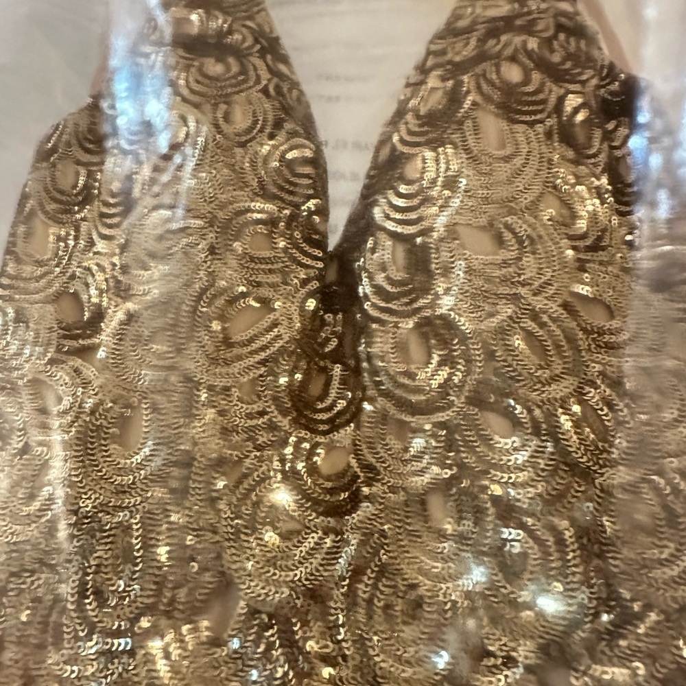 Gold Sequin long dress   Gown size 2 NWT by Jovani